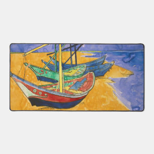 Vincent van Gogh - Fishing Boats on the Beach Desk Mat