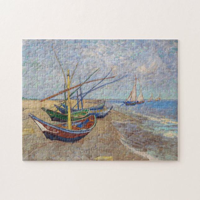 Vincent van Gogh - Fishing Boats on the Beach Jigsaw Puzzle (Horizontal)