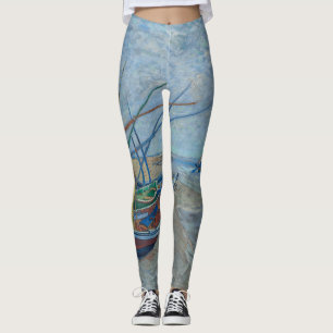 Vincent Van Gogh - Fishing Boats on the Beach Leggings