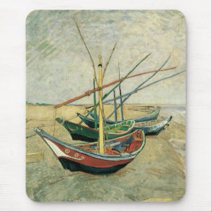 Vincent van Gogh - Fishing Boats on the Beach Mouse Mat