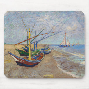 Vincent van Gogh - Fishing Boats on the Beach Mouse Mat