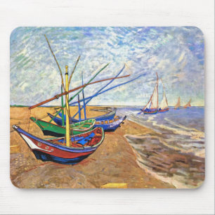 Vincent Van Gogh - Fishing Boats On The Beach Mouse Mat