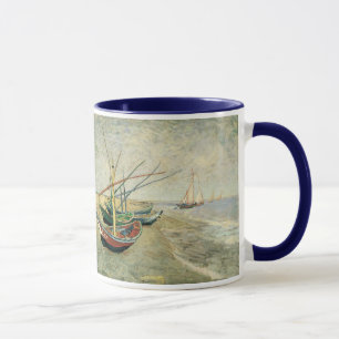 Vincent van Gogh - Fishing Boats on the Beach Mug