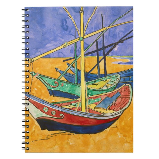 Vincent van Gogh - Fishing Boats on the Beach Notebook (Front)
