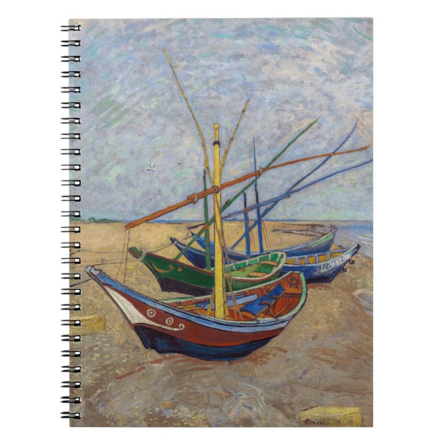 Vincent van Gogh - Fishing Boats on the Beach Notebook (Front)