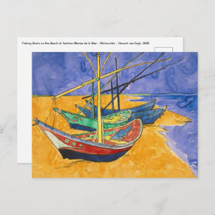 Vincent van Gogh - Fishing Boats on the Beach Postcard
