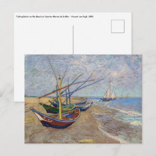 Vincent van Gogh - Fishing Boats on the Beach Postcard