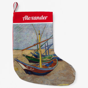 Vincent van Gogh - Fishing Boats on the Beach Small Christmas Stocking