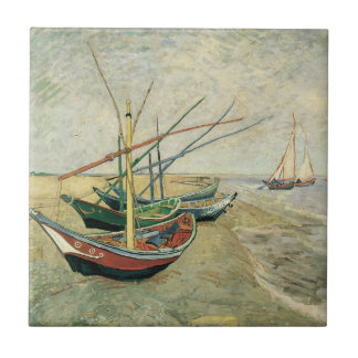 Vincent van Gogh - Fishing Boats on the Beach Tile