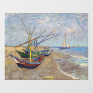 Vincent van Gogh - Fishing Boats on the Beach Window Cling