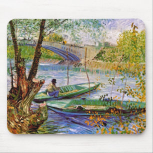 Vincent Van Gogh - Fishing In Spring Mouse Mat
