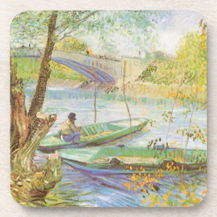 Vincent van Gogh Fishing in Spring, Pont de Clichy Coaster