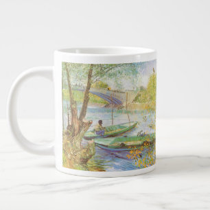 Vincent van Gogh Fishing in Spring, Pont de Clichy Large Coffee Mug