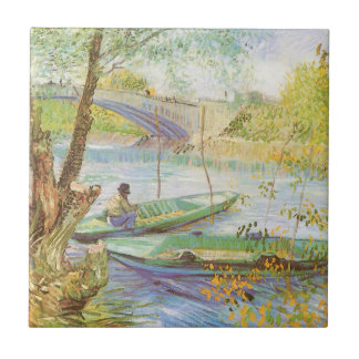 Vincent van Gogh Fishing in Spring, Pont de Clichy Tile