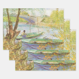 Vincent van Gogh Fishing in Spring, Pont de Clichy Wrapping Paper Sheet
