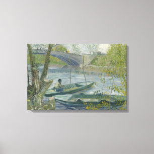 Vincent van Gogh - Fishing in Spring, the Pont de Canvas Print