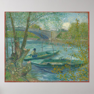 Vincent van Gogh Fishing in Spring, the Pont de Cl Poster