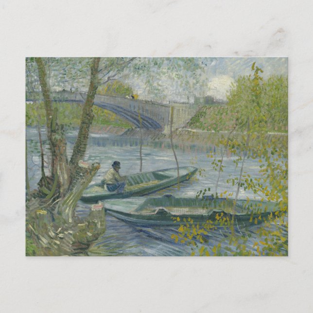 Vincent van Gogh - Fishing in Spring, the Pont de Postcard (Front)