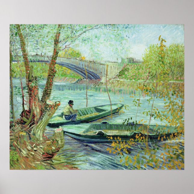 Vincent van Gogh | Fishing in the Spring Poster (Front)