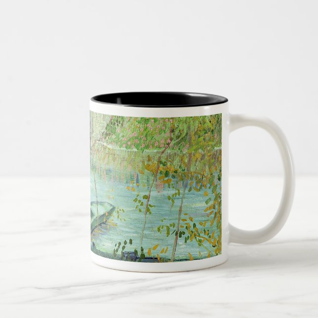 Vincent van Gogh | Fishing in the Spring Two-Tone Coffee Mug (Right)