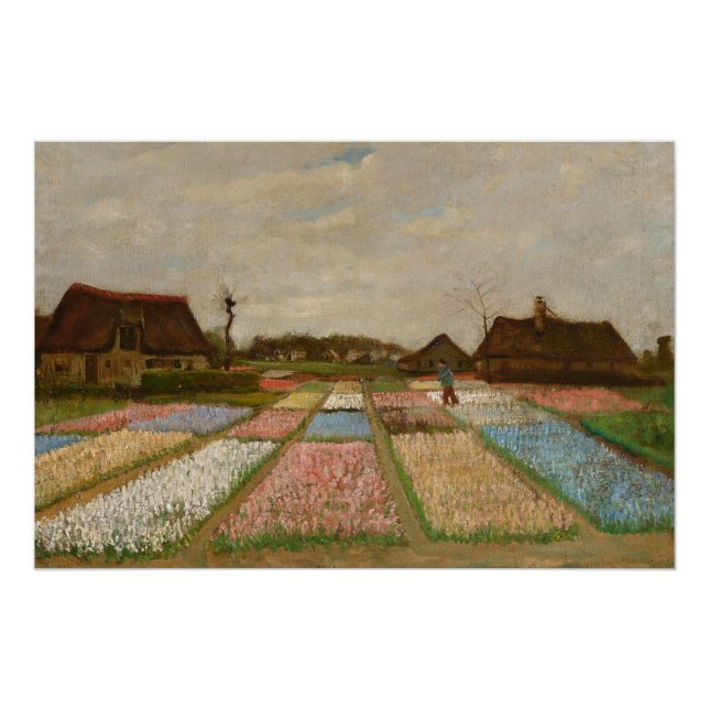Vincent van Gogh Flower Beds in Holland, c. 1883 Poster (Front)