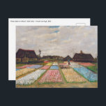 Vincent van Gogh - Flower Beds in Holland Postcard<br><div class="desc">Flower Beds in Holland / Bulb Fields - Vincent van Gogh,  1883</div>