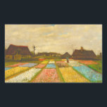 Vincent van Gogh Flower Beds in Holland Rectangular Sticker<br><div class="desc">Bring a splash of fine art flair to your next party! This beer pong table featuring Vincent Van Gogh’s Flower Beds in Holland turns every game into a lively conversation starter. With bold fields of red, yellow, green, and blue painted in Van Gogh’s iconic post-impressionist brushstrokes, it’s a stunning blend...</div>