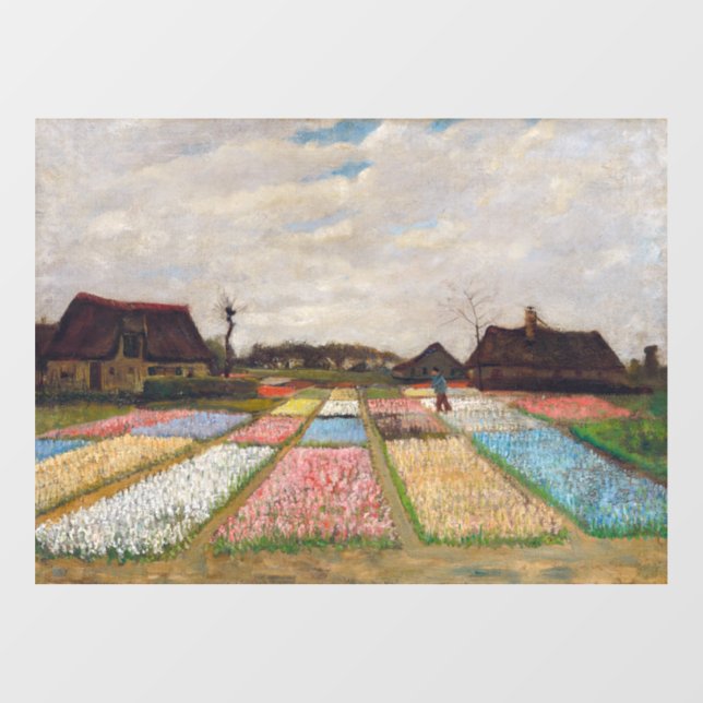Vincent van Gogh - Flower Beds in Holland Window Cling (Sheet)
