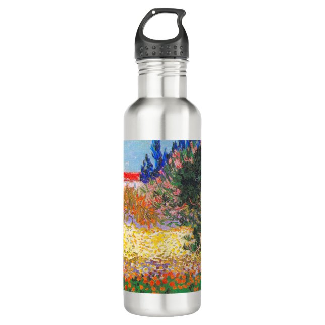 Vincent Van Gogh Flowering Garden 710 Ml Water Bottle (Front)