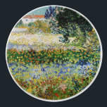 Vincent van Gogh - Flowering Garden Ceramic Knob<br><div class="desc">Flowering Garden - Vincent van Gogh,  Oil on Canvas,  1888,  Arles</div>