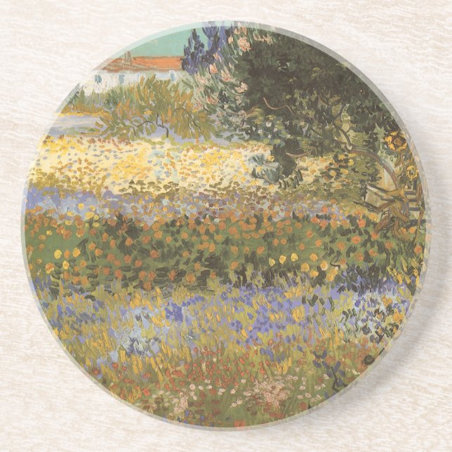 Vincent van Gogh - Flowering Garden Coaster (Front)