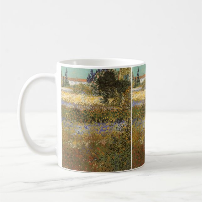 Vincent van Gogh - Flowering Garden Coffee Mug (Left)