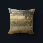 Vincent van Gogh - Flowering Garden Cushion<br><div class="desc">Flowering Garden (1888) by Vincent van Gogh is a vintage Post Impressionism fine art floral landscape nature painting. A farm with garden in bloom with flowers in the spring. About the artist: Vincent Willem van Gogh (1853-1890) was a Post Impressionist painter whose work was most noteable for its rough beauty,...</div>