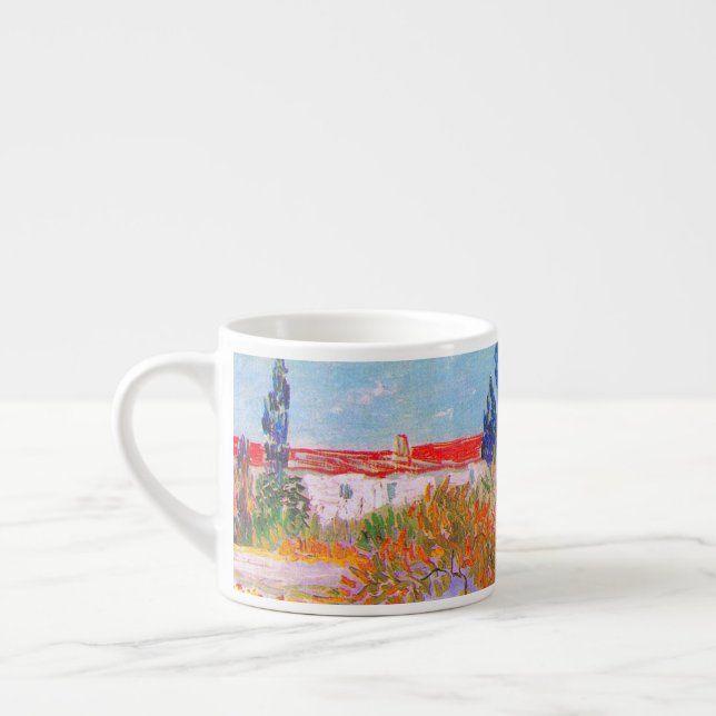 Vincent Van Gogh Flowering Garden Espresso Cup (Left)