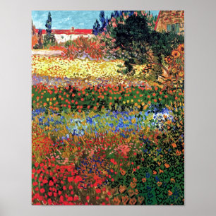 Vincent Van Gogh - Flowering Garden Fine Art Poster