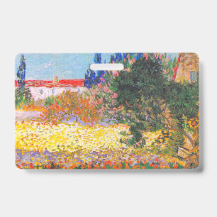 Vincent Van Gogh Flowering Garden ID Badge