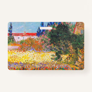 Vincent Van Gogh Flowering Garden ID Badge