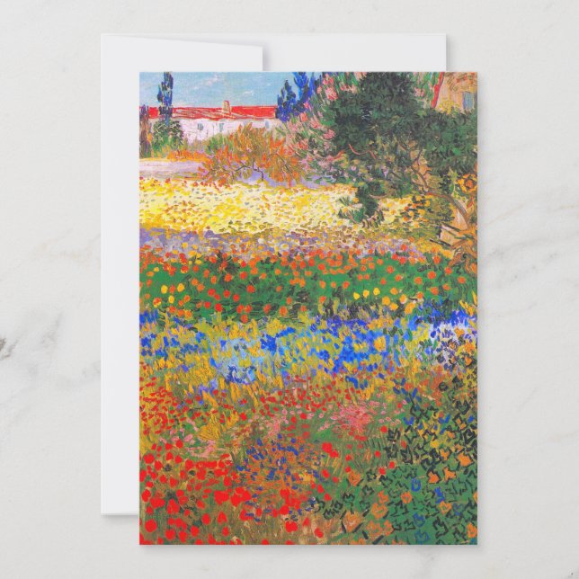 Vincent Van Gogh Flowering Garden Invitation (Front)