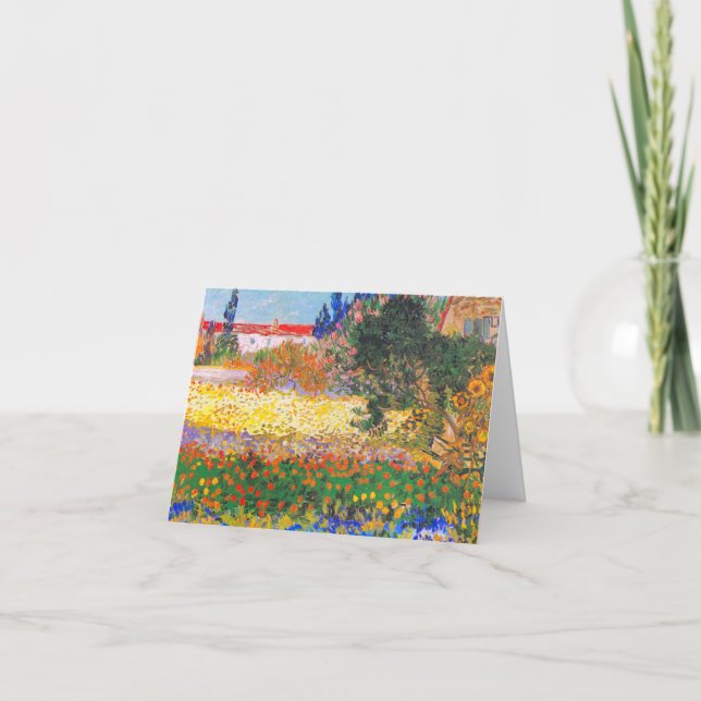 Vincent Van Gogh Flowering Garden Invitation (Front)