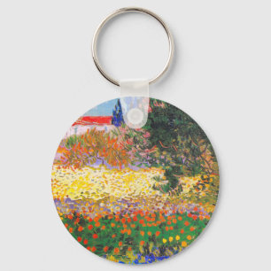 Vincent Van Gogh Flowering Garden Key Ring