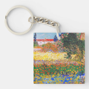 Vincent Van Gogh Flowering Garden Key Ring