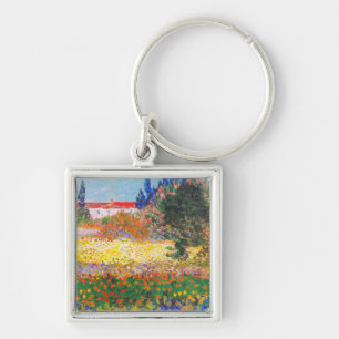 Vincent Van Gogh Flowering Garden Key Ring