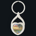 Vincent Van Gogh Flowering Garden Key Ring<br><div class="desc">Keychain featuring Vincent van Gogh’s oil painting Flowering Garden (1853-1890). Flowers of magnificent colours—blue,  red,  yellow,  orange—decorate a dreamy garden. The best gift for lovers of Post-Impressionism and Dutch art collectors!</div>