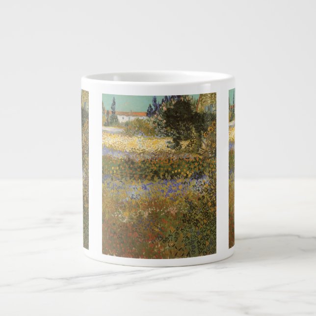 Vincent van Gogh - Flowering Garden Large Coffee Mug (Front)