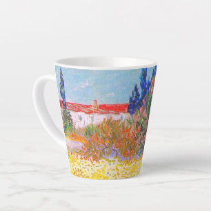 Vincent Van Gogh Flowering Garden Latte Mug