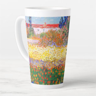 Vincent Van Gogh Flowering Garden Latte Mug