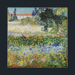Vincent van Gogh - Flowering Garden Magnet<br><div class="desc">Flowering Garden - Vincent van Gogh,  Oil on Canvas,  1888,  Arles</div>