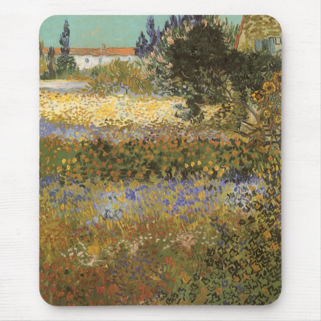 Vincent van Gogh - Flowering Garden Mouse Mat (Front)