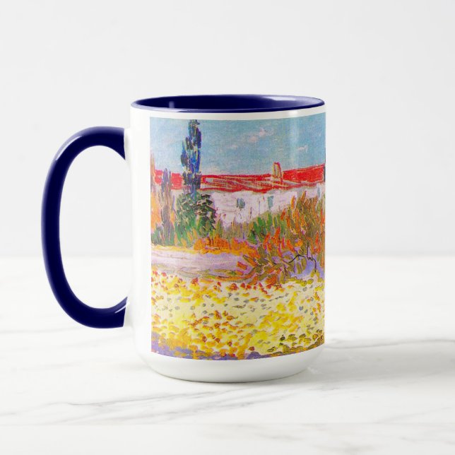Vincent Van Gogh Flowering Garden Mug (Left)