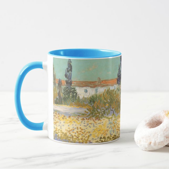 Vincent van Gogh - Flowering Garden Mug (With Donut)